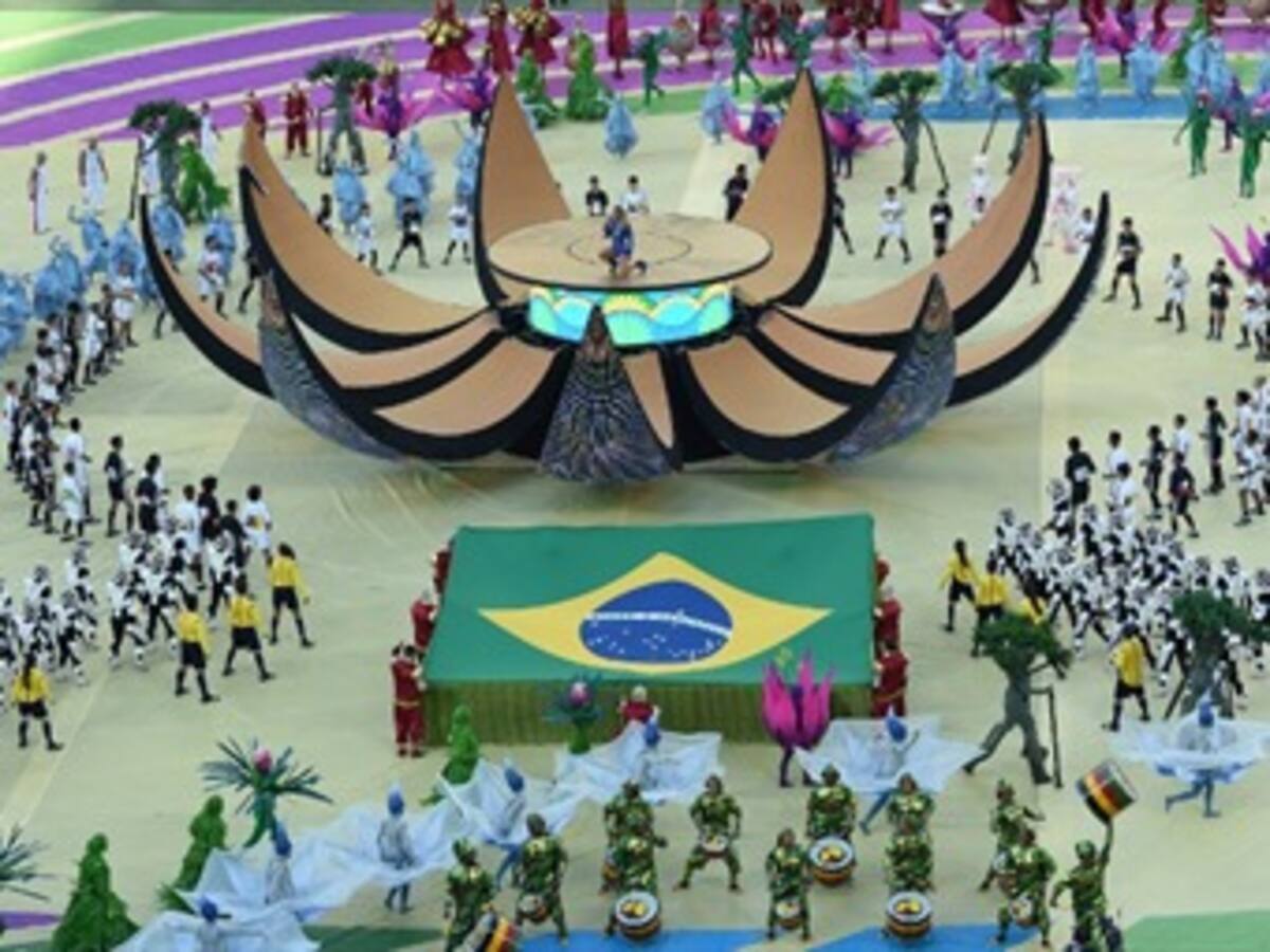 Colorida y alegre fue la inauguración del Mundial en Sao Paulo