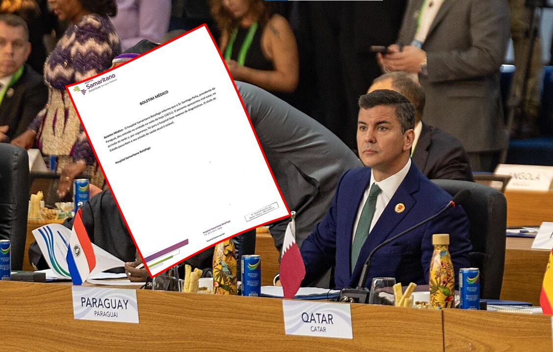 El presidente de Paraguay, Santiago Peña, fue atendido en hospital de Río de Janeiro debido a una "indisposición". Cortesía: Getty Images.