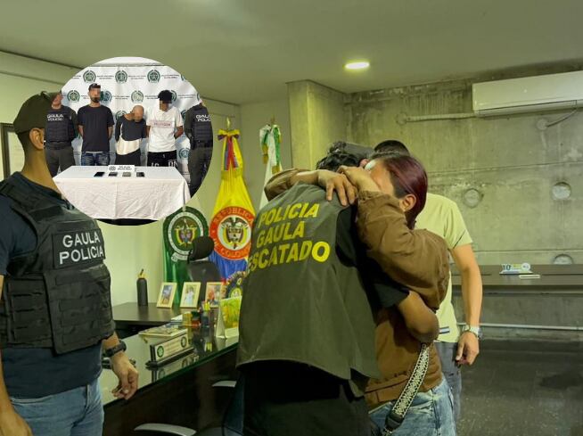 Menor liberado y tres capturados en Mdellín- foto Policía Metropolitana