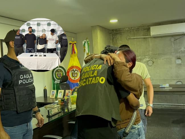 Menor liberado y tres capturados en Mdellín- foto Policía Metropolitana