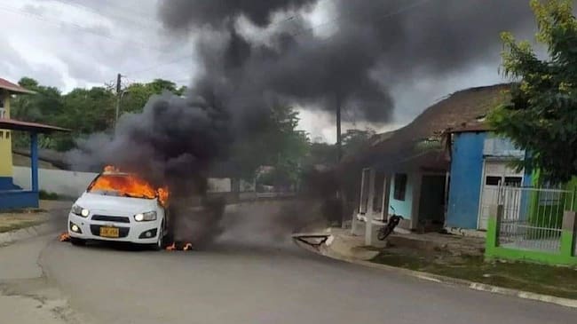 Acciones del paro armado en Córdoba.