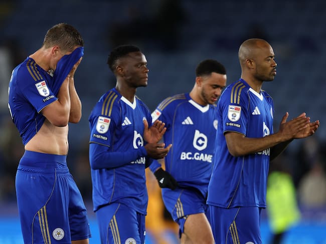 Leicester City tras su descenso a la League One de Inglaterra (tercera división). Foto: Getty Images.