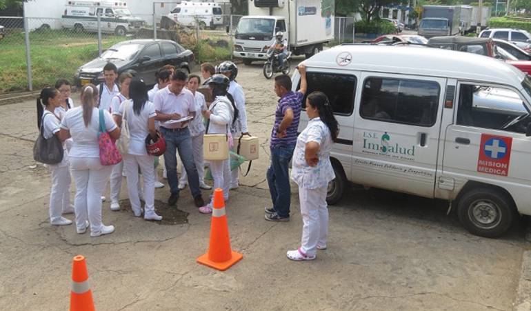 Trabajadores del Instituto Municipal de Salud.