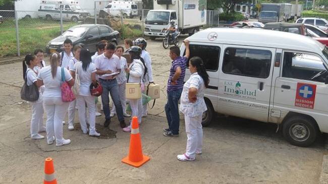 Trabajadores del Instituto Municipal de Salud.
