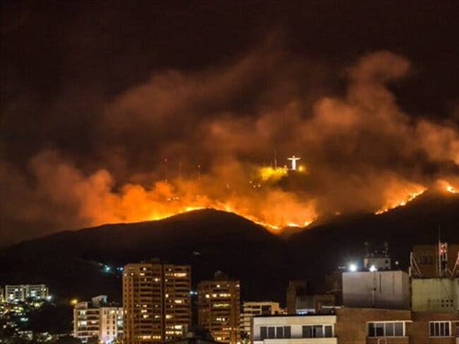 El reciente incendio registrado en el cerro de Cristo Rey en Cali consumió cerca de 100 hectáreas de vegetación. Foto: Erika Rebolledo
