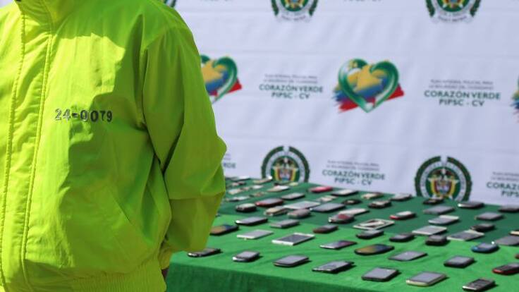 Incautación de celulares en Manizales