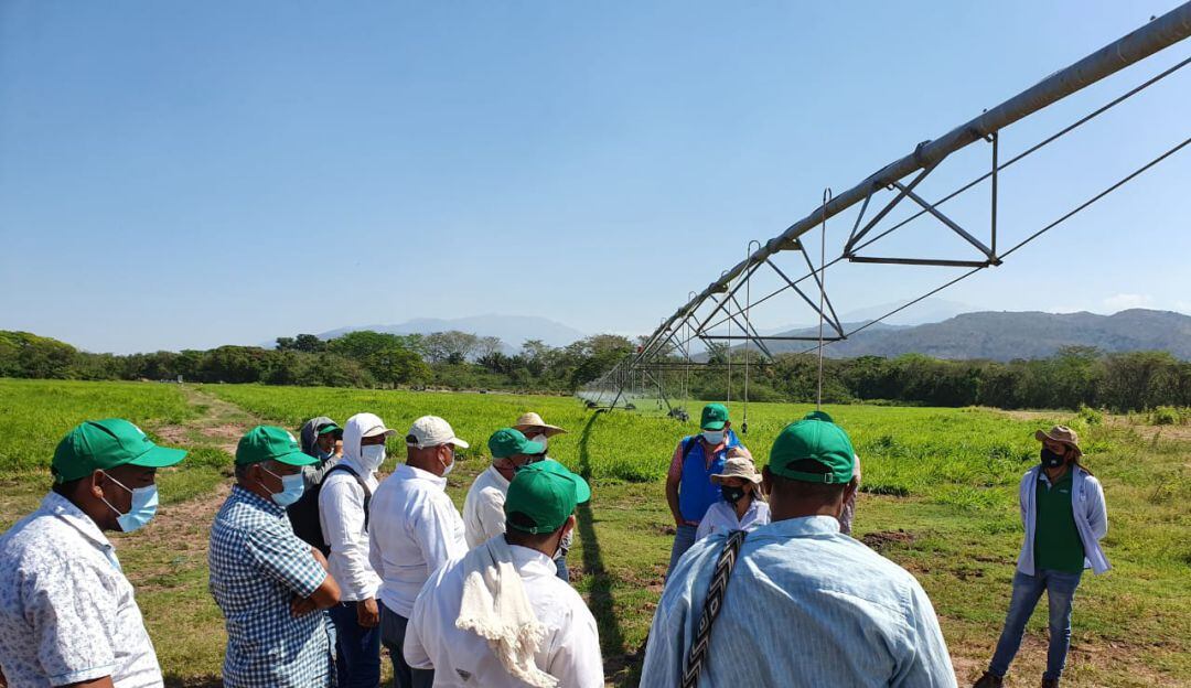 Presentación del sistema de riego con pivote central en el departamento de Cesar