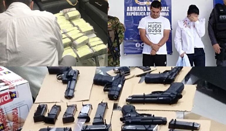 Los dos capturados con dinero y armas