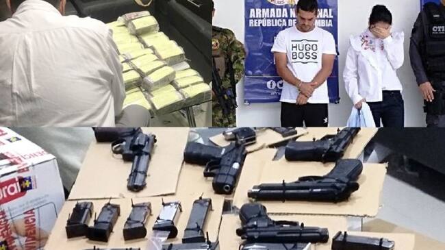 Los dos capturados con dinero y armas