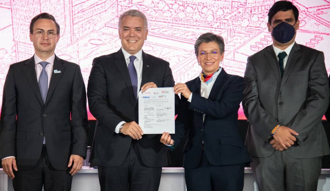 Presidente Iván Duque y alcaldesa Claudia López- Presidencia