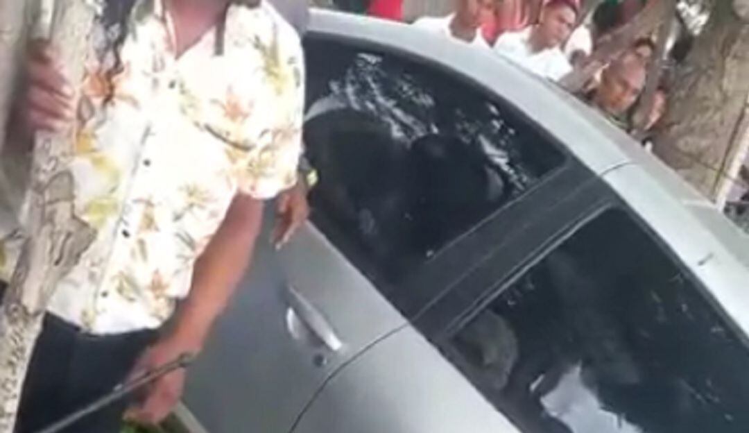 Al parecer, el vehículo se salió de la Vía al Mar por esquivarlo y terminó arrollando a dos mujeres que esperaban transporte