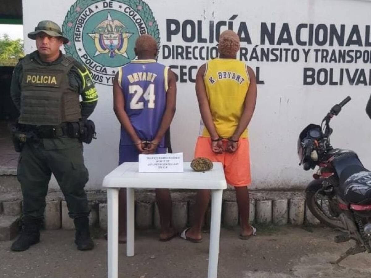 Capturan a dos hombres cargados con marihuana en carreteras de Bolívar