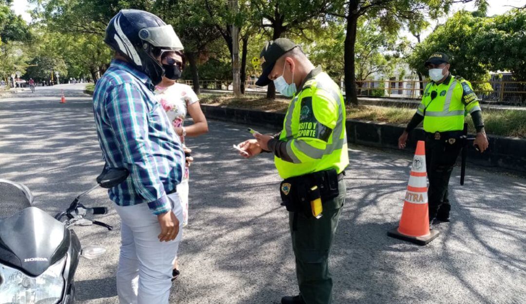 Operativos de la Policía en las calles de Montería.