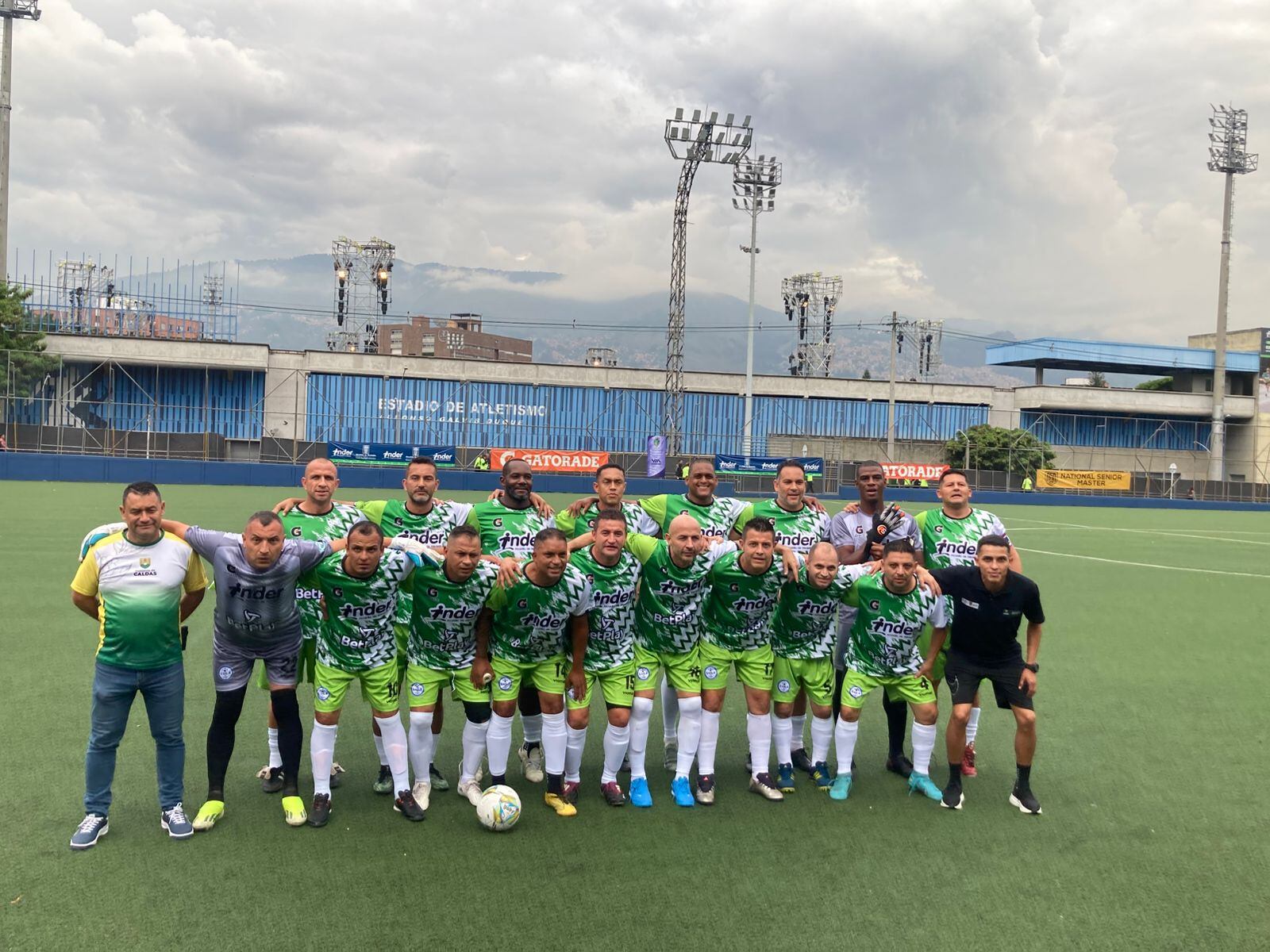 Selección senior master Caldas en el campeonato intercomunas en Medellín. Foto suministrada.