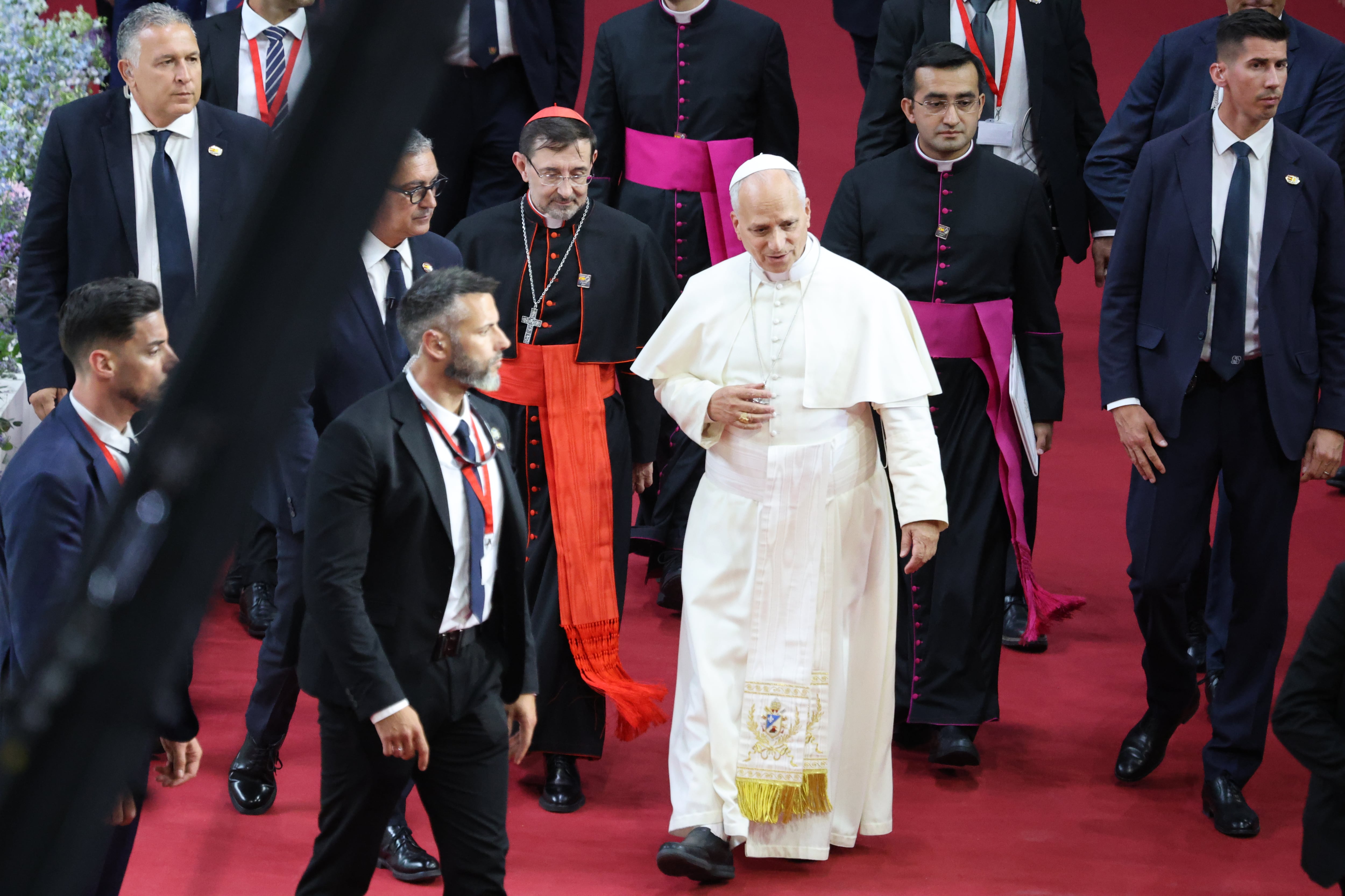El Papa León XIV entrando al Movistar Arena de Madrid(Foto: Gabriel González-Andrío)