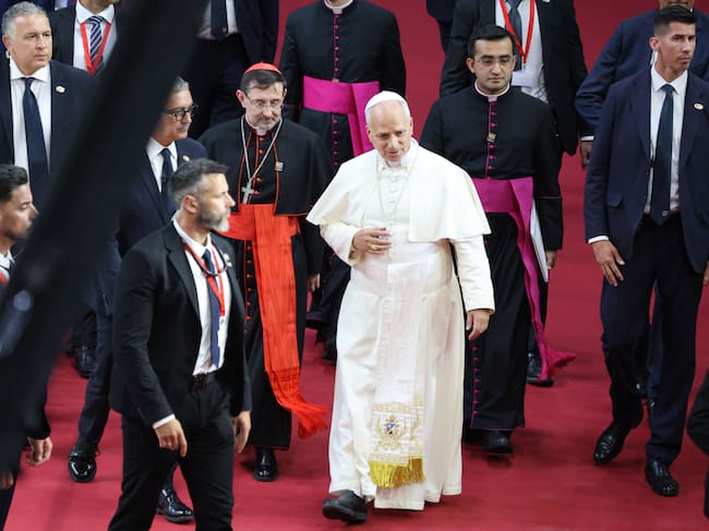 El Papa León XIV entrando al Movistar Arena de Madrid(Foto: Gabriel González-Andrío)