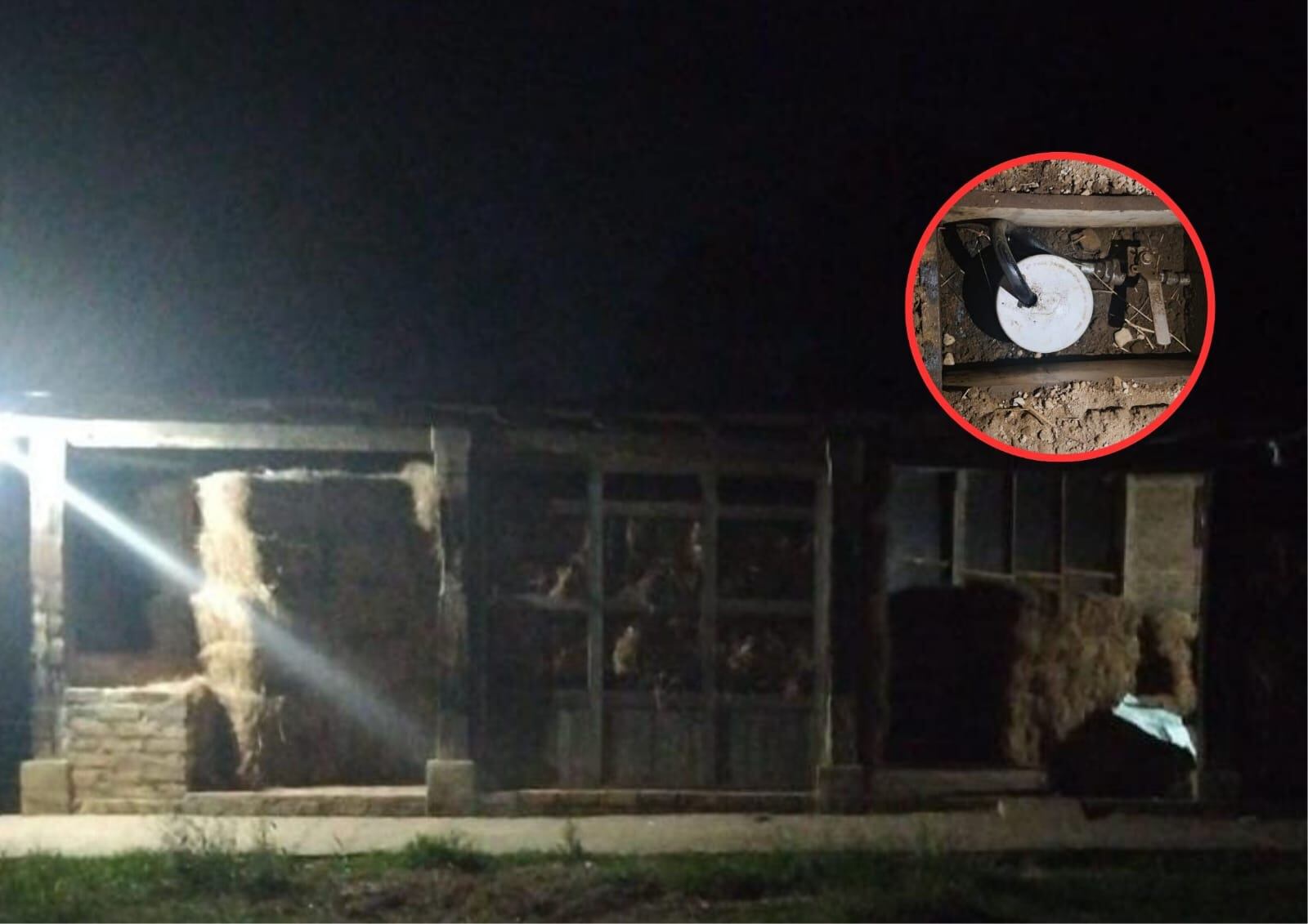 En la finca la Esperanza a las afueras del municipio de Sutamarchán, los delincuentes escondían el combustible que extraían del poliducto de la empresa CENIT / Foto: Suministrada.