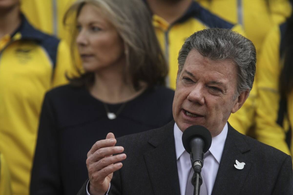 Juan Manuel Santos da el mensaje de de apoyo a los deportistas colombianos para Río 2016.