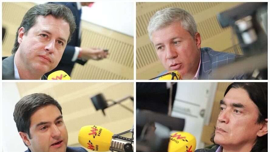 Samuel Hoyos, Juan Manuel Galán, Juan Fernando Londoño y Gustavo Bolívar. Foto: W Radio
