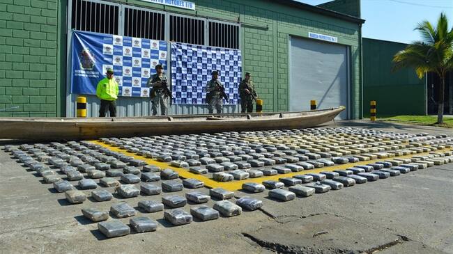 Decomisan casi media tonelada de marihuana en el Putumayo. Foto: Armada Nacional