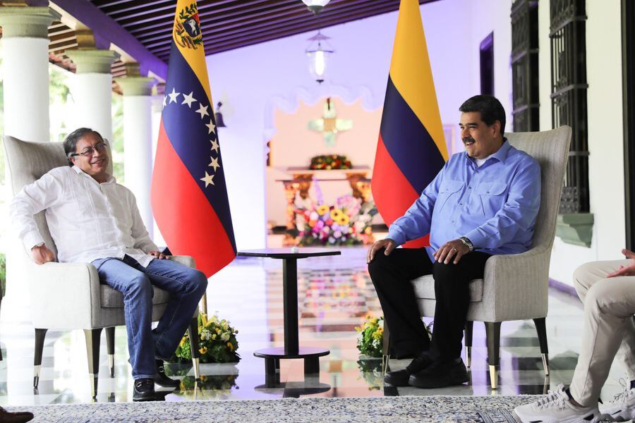 Presidentes Gustavo Petro y Nicolás Maduro. Foto: Presidencia Colombia
