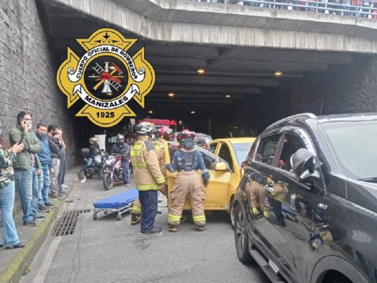 Una persona resultó lesionada, tras un choque múltiple en vías de Manizales