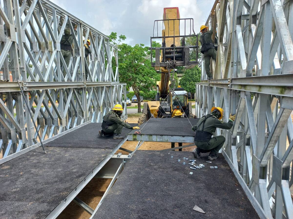 Ya funciona el puente militar en la Troncal Central del Norte
