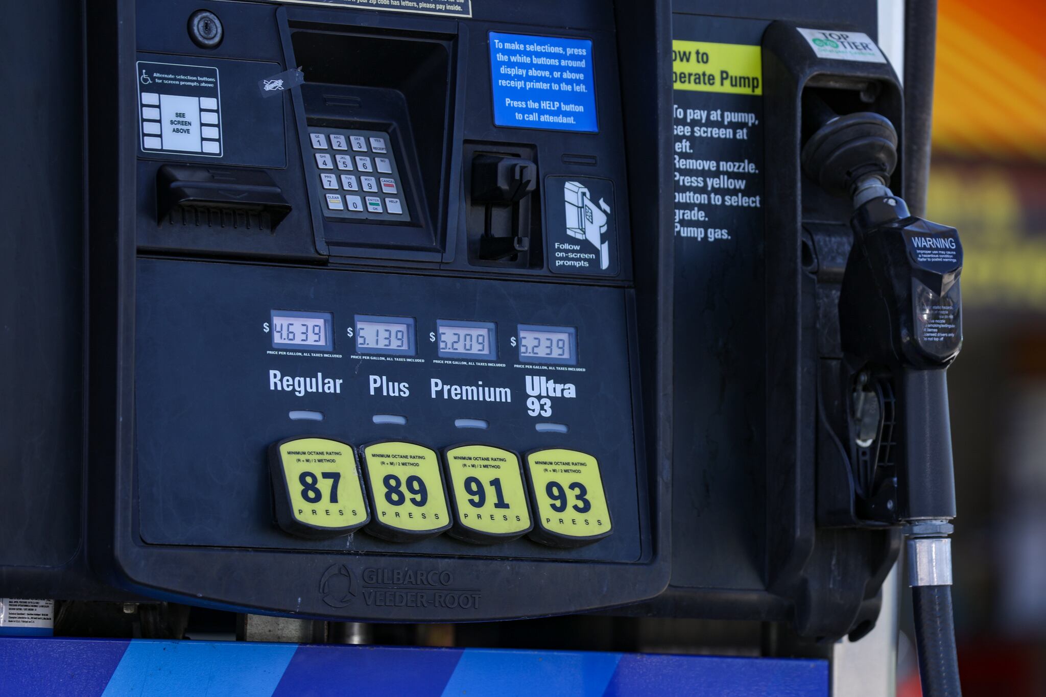 VIRGINIA, USA - MAY 10: A gas station is seen as the average price of gasoline reach all-time high at $4.37 per gallon (about 3.8 liters) in Virginia, USA on May 10, 2022. It's claimed that gasoline prices vary by region. (Photo by Yasin Ozturk/Anadolu Agency via Getty Images)
