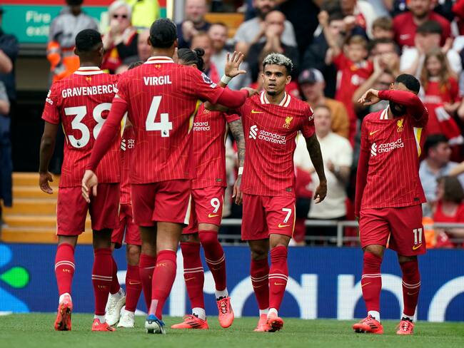 Luis Díaz es el goleador del Liverpool en Premier con 5 anotaciones. EFE/TIM KEETON