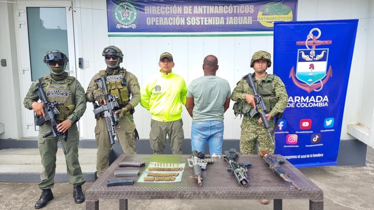 Captura alias 'Caballero' Foto: Fuerza de Tarea Hércules