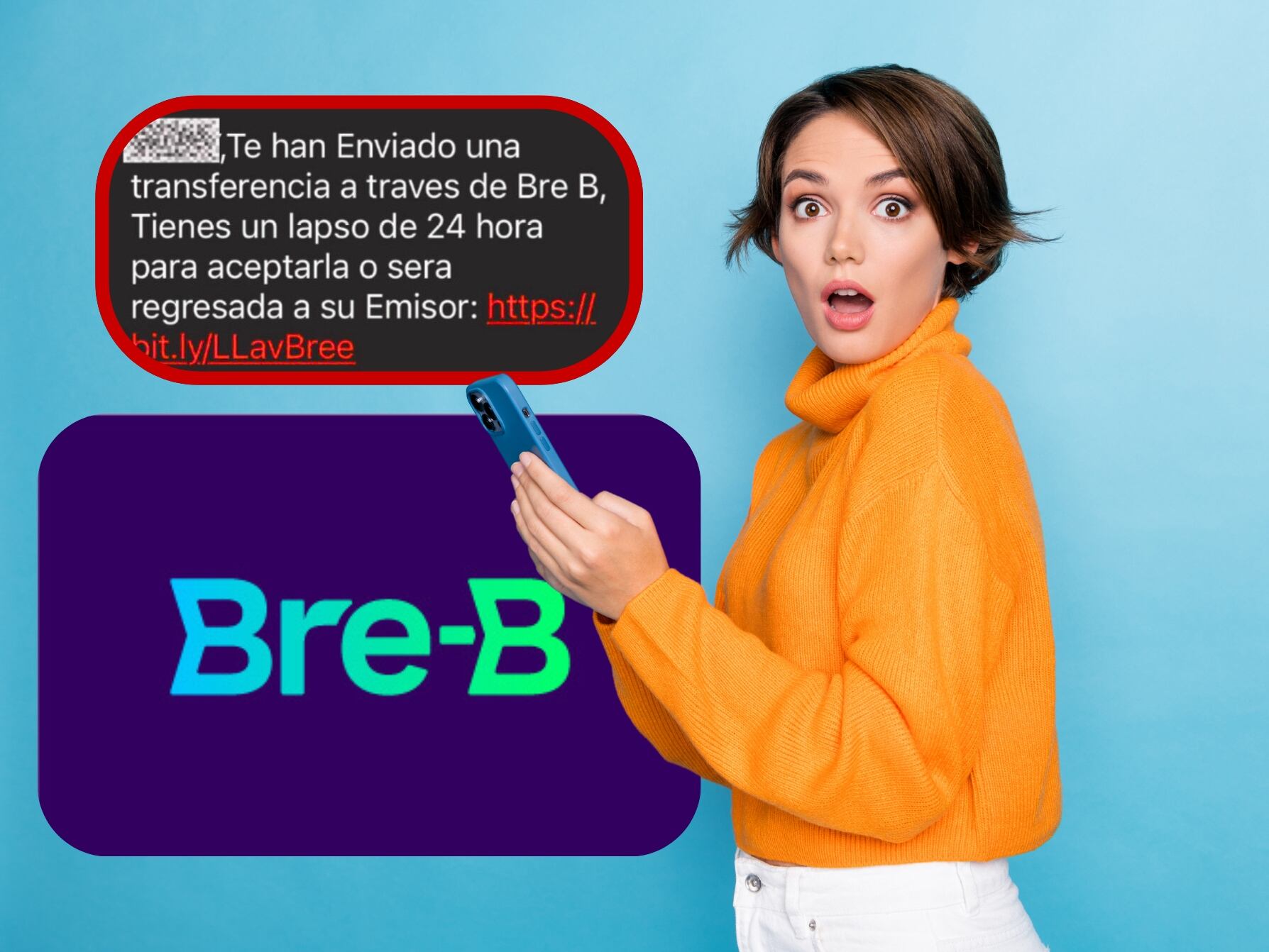 Alerta: delincuentes se hacen pasar por Bre-B para robar datos bancarios a través de SMS fraudulento