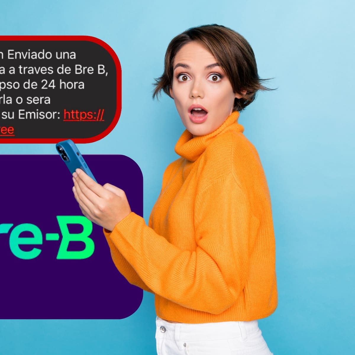 Alerta: delincuentes se hacen pasar por Bre-B para robar datos bancarios a través de SMS fraudulento