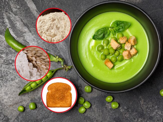 Sopa, tostada, harina, maicena, imágenes de referencia (Getty Images).