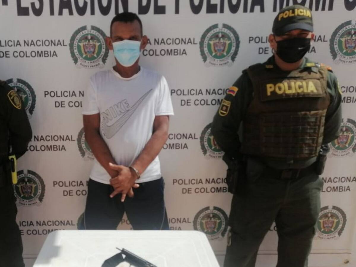 Hombre fue enviado a la cárcel tras ser sorprendido con un arma en Mompox