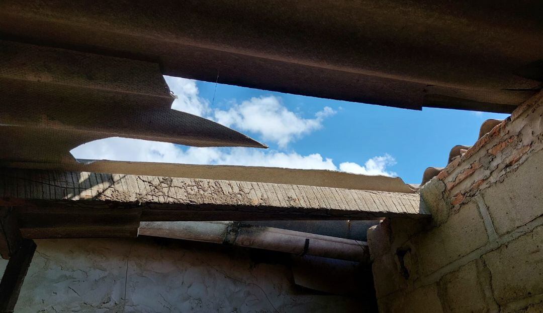 Una de las viviendas afectadas 