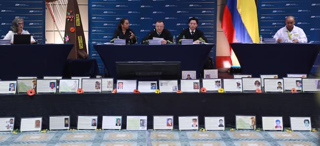 Audiencia de la Jurisdicción Especial para la Paz sobre falsos positivos en el departamento del Meta. Foto cortesía JEP