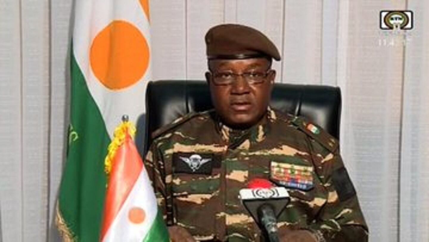 El general de brigada Abdourrahmane Tiani. 
(Foto: Captura de Pantalla | Televisión Pública nigerina)