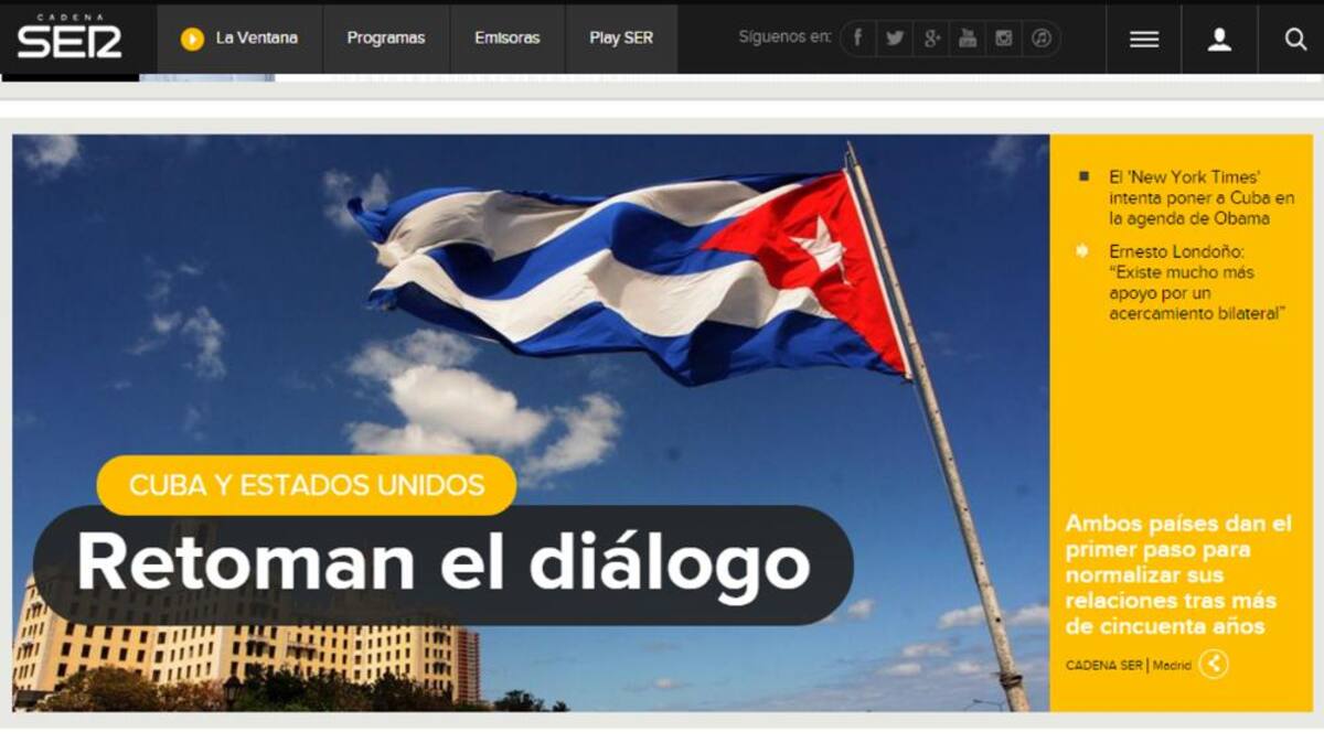 Las portadas de varios diario y sitios web destacaron ampliamente la orden que dio Obama para restablecer las relaciones entre los dos países.