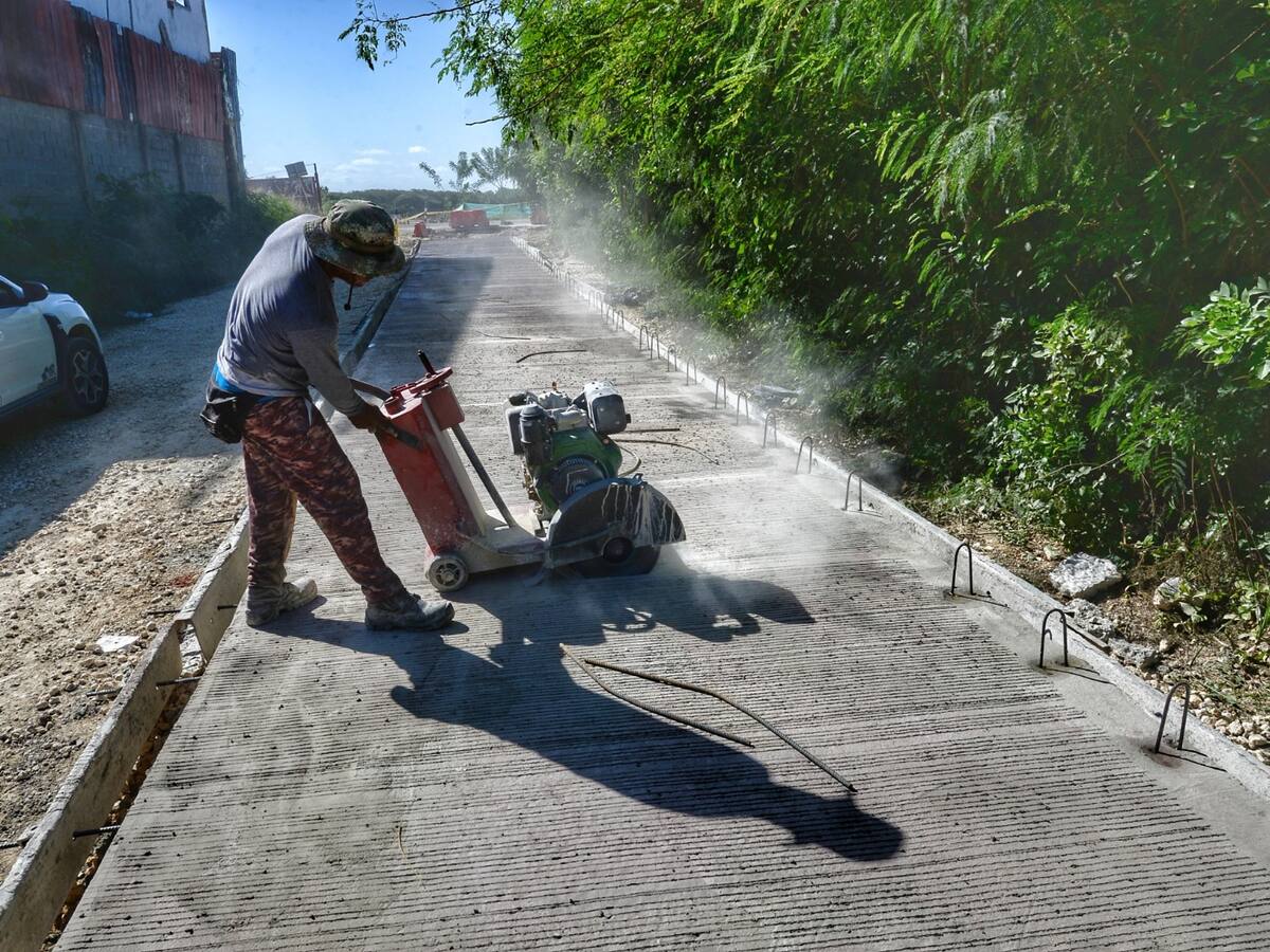 Construcción de la Calle 12 en Pasacaballos, corregimiento de Cartagena, está cerca de finalizar