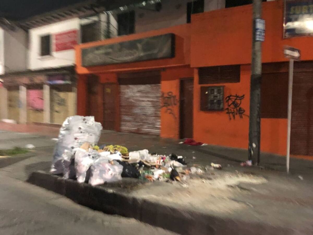 Basura en calles de Bogotá