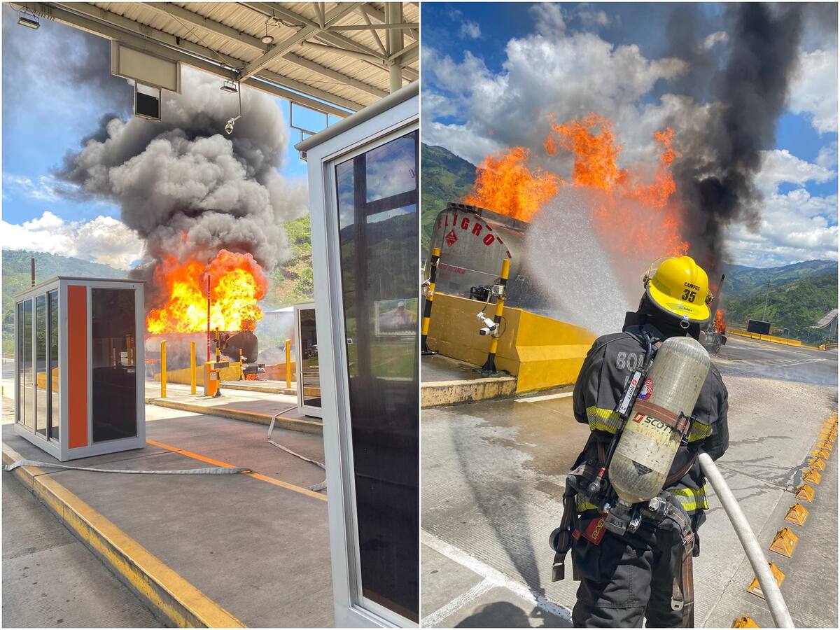 Incendio de un camión cisterna ocasionó emergencia en la vía Ibagué – Cajamarca