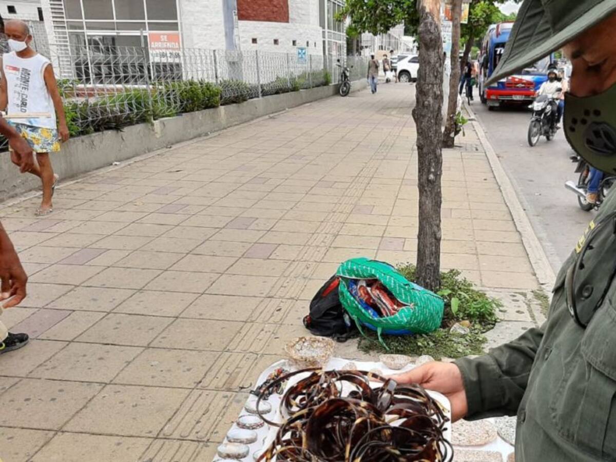 Refuerzan controles contra el tráfico de artesanías de Carey en Cartagena