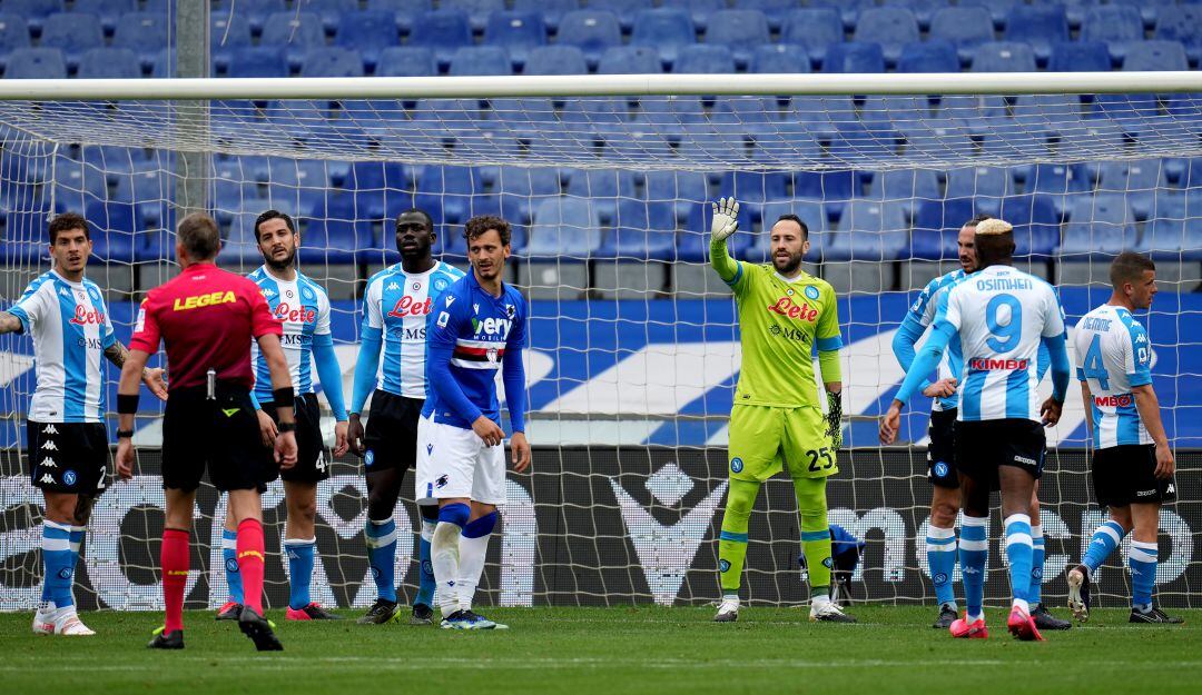 David Ospina volvió a ser titular y Napoli ganó ante Sampdoria