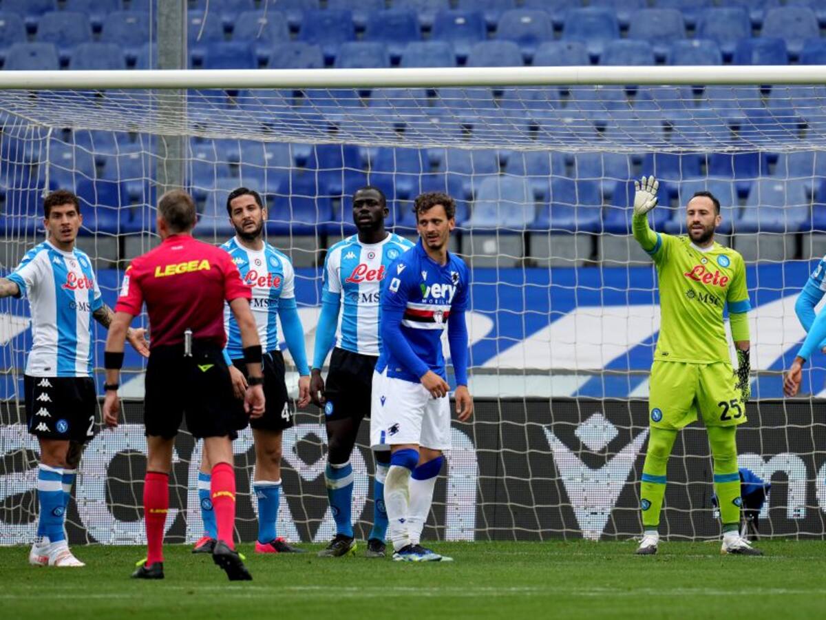 David Ospina volvió a ser titular y Napoli ganó ante Sampdoria