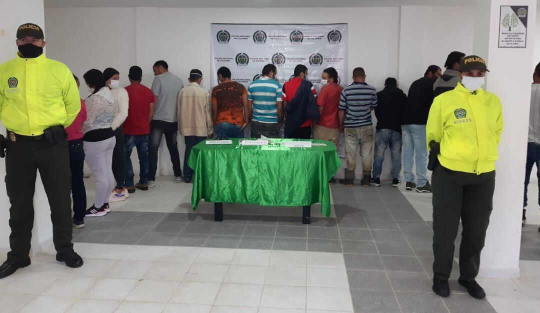 Presuntos integrantes de la red de tráfico de estupefacientes Los del Barrio