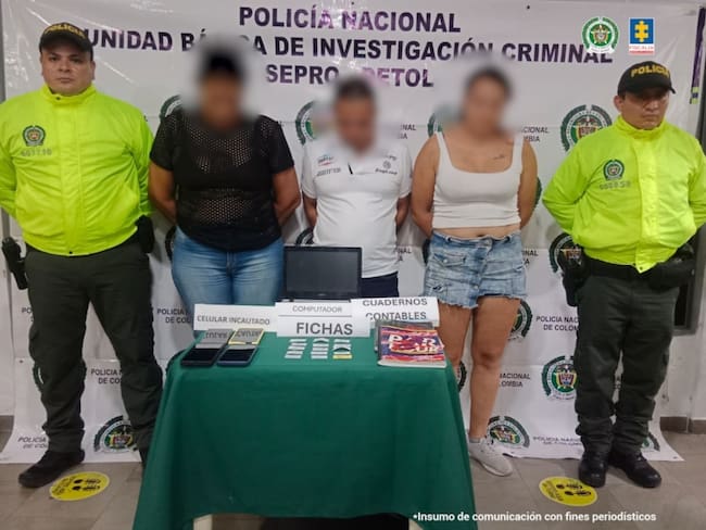 Las tres personas fueron capturadas en la población de Saldaña, Tolima