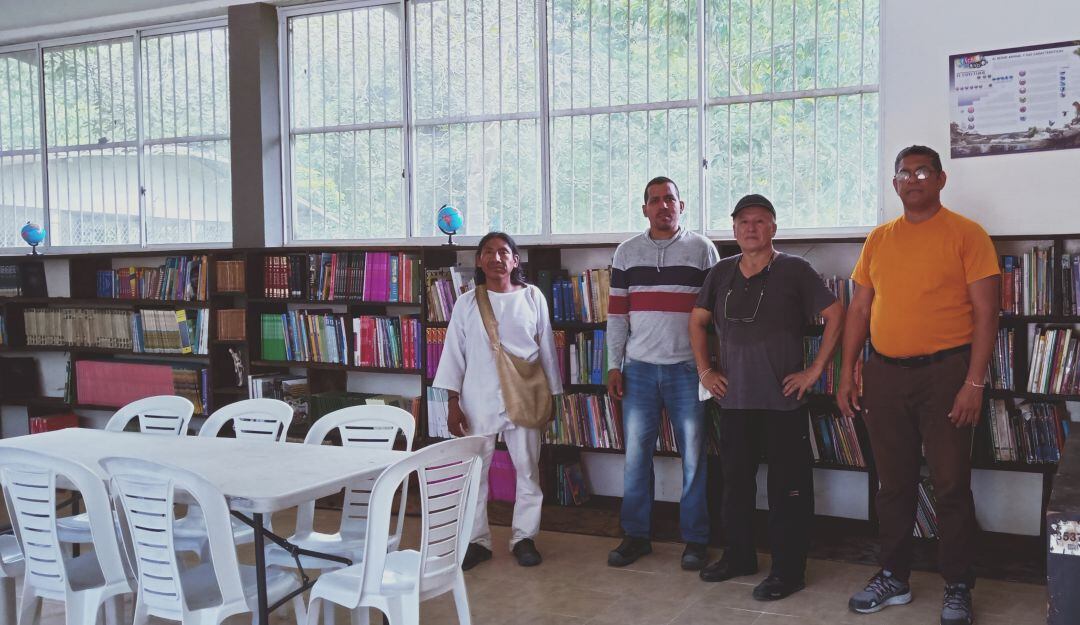 Bblioteca ‘El encanto’ Institución Etnoeducativa Distrital Zalemaku Sertuga ubicada en pueblo Wiwa Gotsezhy.   
