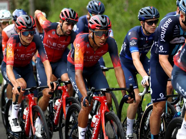 Egan Bernal durate una etapa del Tour de Francia (Photo by Michael Steele/Getty Images)