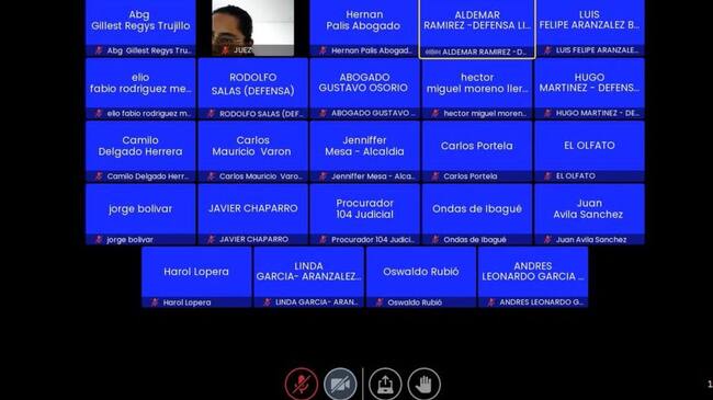 Audiencia contra procesados en Ibagué