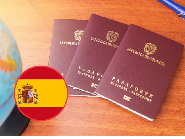 Visa de trabajo en España para colombianos.